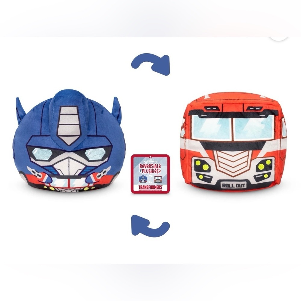 TeeTurtle Transformers Bumblebee & Optimus Prime 6 Inch Reversible Plush Toys - Picture 3 of 15